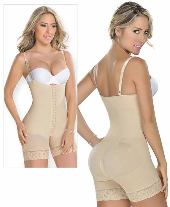 MYD 0066 Fajas Colombianas Reductoras Post Surgery Womens Compression Under  Garments Beige S