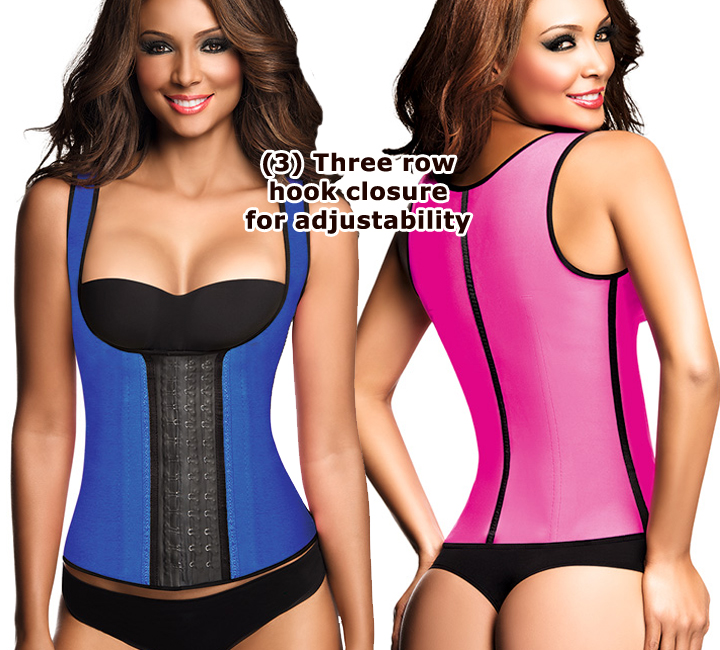 Ann Slim 1027 Latex Vest Waist Cincher – Colombian Trainer Shapewear (Women's, Open Bust)